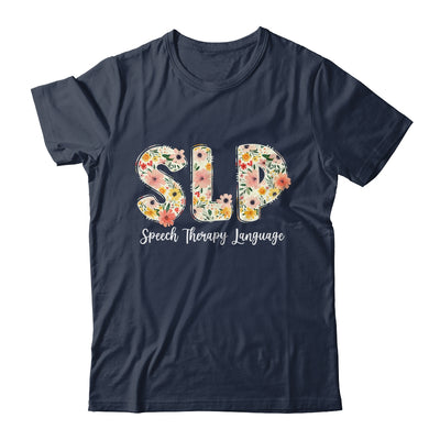 Vintage Floral SLP Speech Therapy Retro SLP OT PT Team Shirt & Tank Top | teecentury