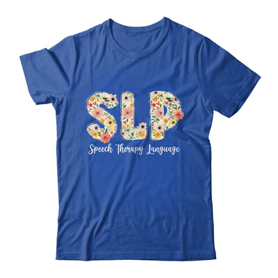 Vintage Floral SLP Speech Therapy Retro SLP OT PT Team Shirt & Tank Top | teecentury