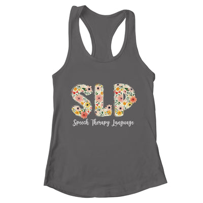 Vintage Floral SLP Speech Therapy Retro SLP OT PT Team Shirt & Tank Top | teecentury