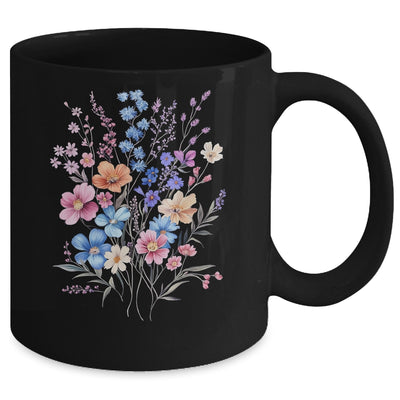 Vintage Flowers Women Wildflower Graphic Floral Gardening Mug | teecentury