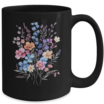 Vintage Flowers Women Wildflower Graphic Floral Gardening Mug | teecentury