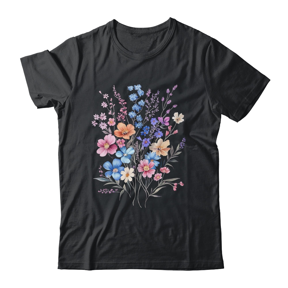 Vintage Flowers Women Wildflower Graphic Floral Gardening Shirt & Tank Top | teecentury