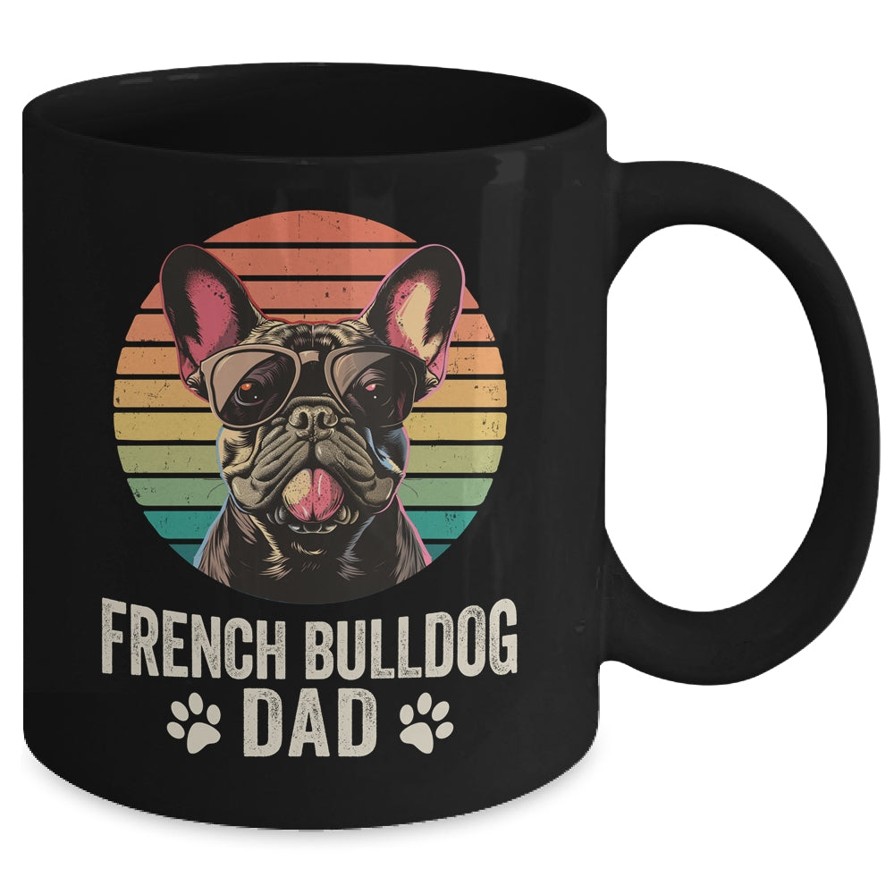 Vintage French Bulldog Dad For Fathers Day Dog Lover Funny Mug | teecentury