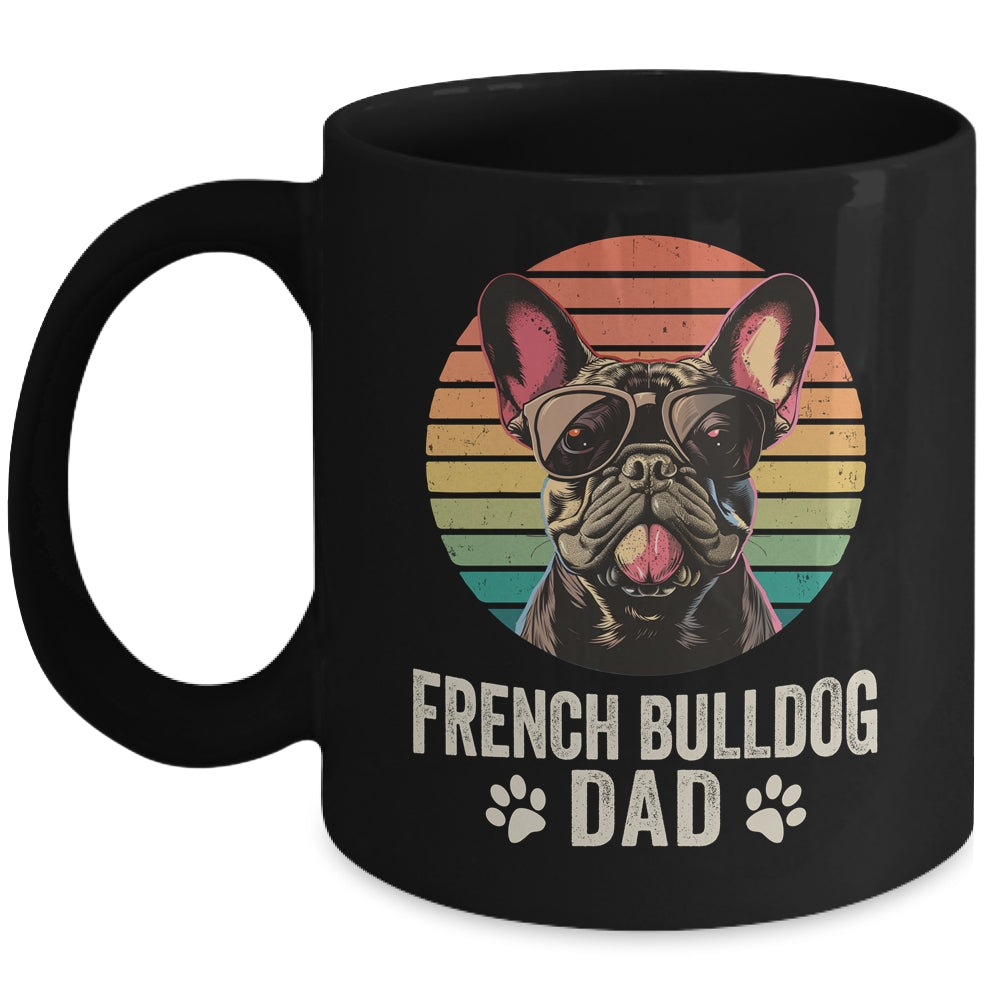 Vintage French Bulldog Dad For Fathers Day Dog Lover Funny Mug | teecentury