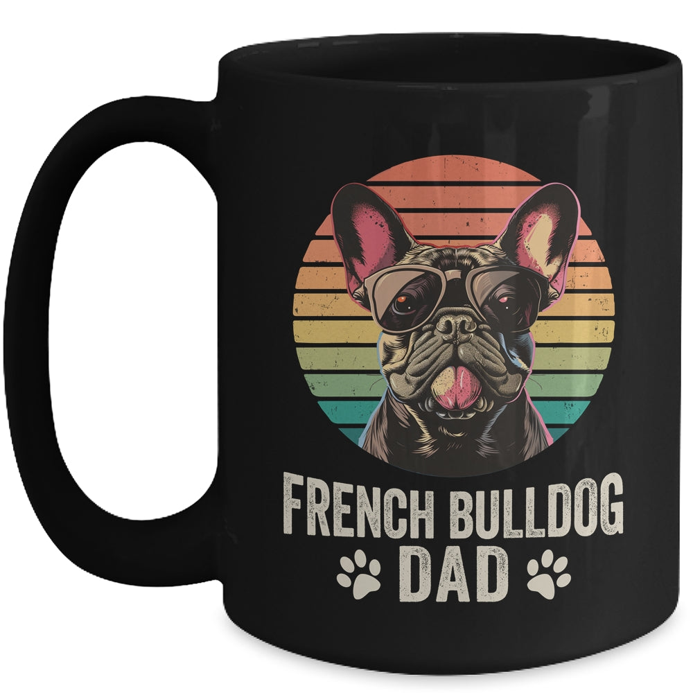 Vintage French Bulldog Dad For Fathers Day Dog Lover Funny Mug | teecentury