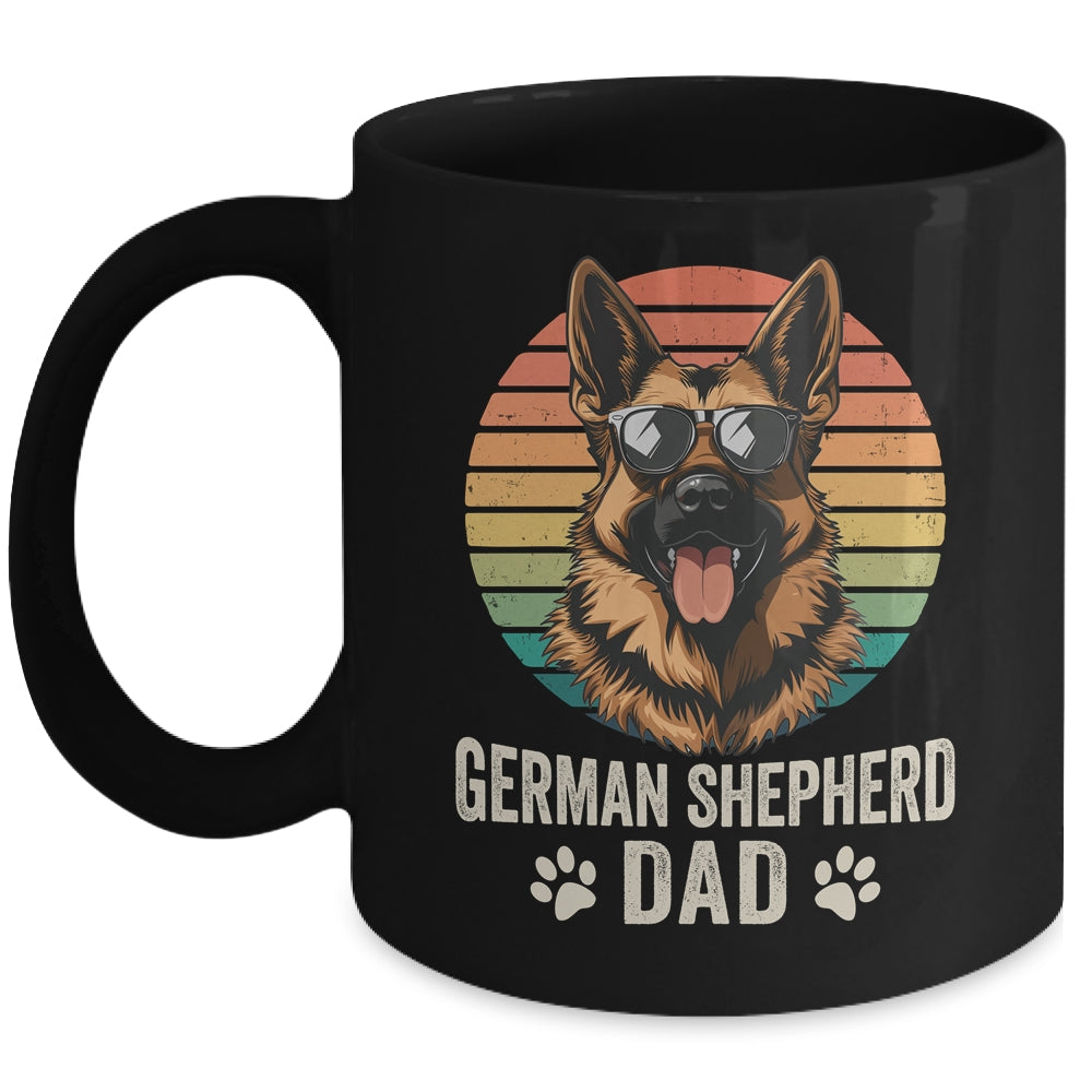 Vintage German Shepherd Dad For Fathers Day Dog Lover Funny Mug | teecentury
