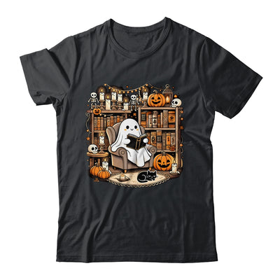 Vintage Ghost Reading Book Lovers Library Halloween Spooky Shirt & Hoodie | teecentury