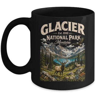 Vintage Glacier National Park Travel Montana Wildlife Nature Mug | teecentury