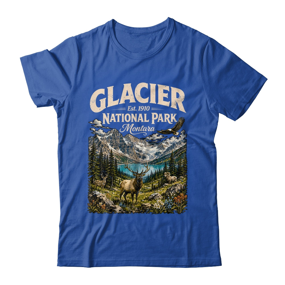 Vintage Glacier National Park Travel Montana Wildlife Nature Shirt & Tank Top | teecentury