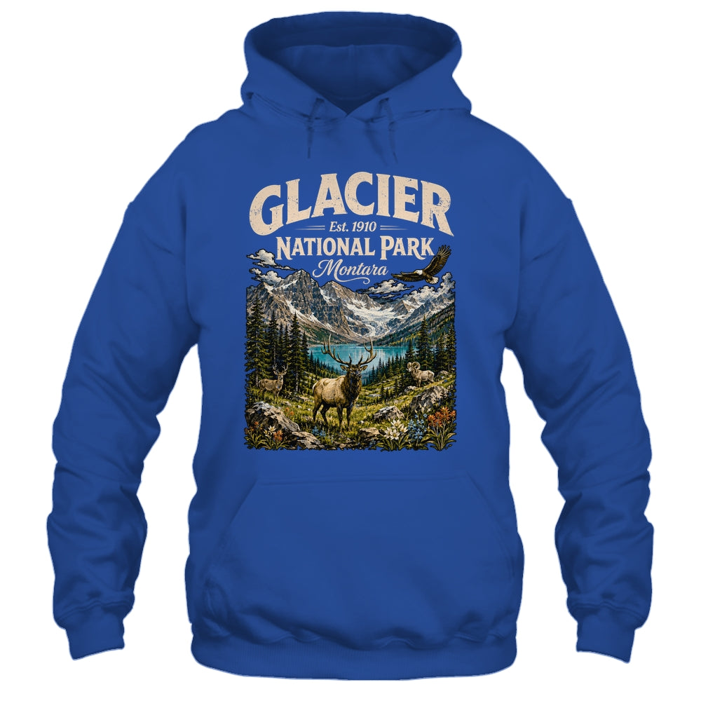 Vintage Glacier National Park Travel Montana Wildlife Nature Shirt & Tank Top | teecentury