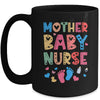Vintage Groovy Mother Baby Nurse Women Nurse Week Mug | teecentury