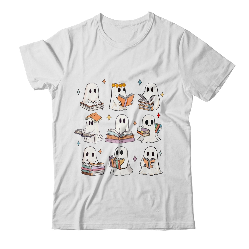 Vintage Halloween Reading Book Ghost Autumn Fall Spooky Shirt & Sweatshirt | teecentury