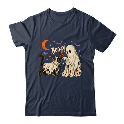 Vintage Halloween Spooky Book Ghost With Black Cat Boo-P Shirt & Sweatshirt | teecentury