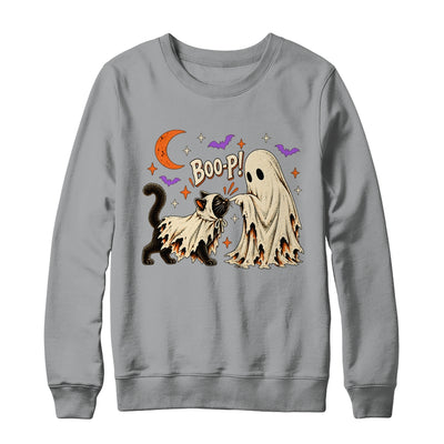 Vintage Halloween Spooky Book Ghost With Black Cat Boo-P Shirt & Sweatshirt | teecentury