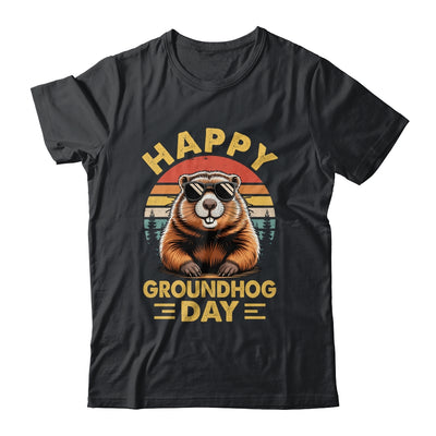 Vintage Happy Groundhog Day Animal Lover Men Women Boy Girl Shirt & Hoodie | teecentury