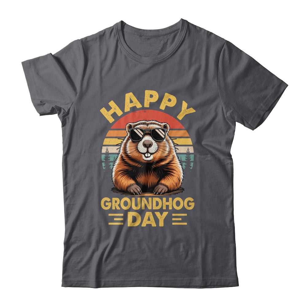 Vintage Happy Groundhog Day Animal Lover Men Women Boy Girl Shirt & Hoodie | teecentury