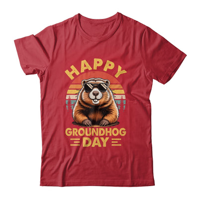 Vintage Happy Groundhog Day Animal Lover Men Women Boy Girl Shirt & Hoodie | teecentury