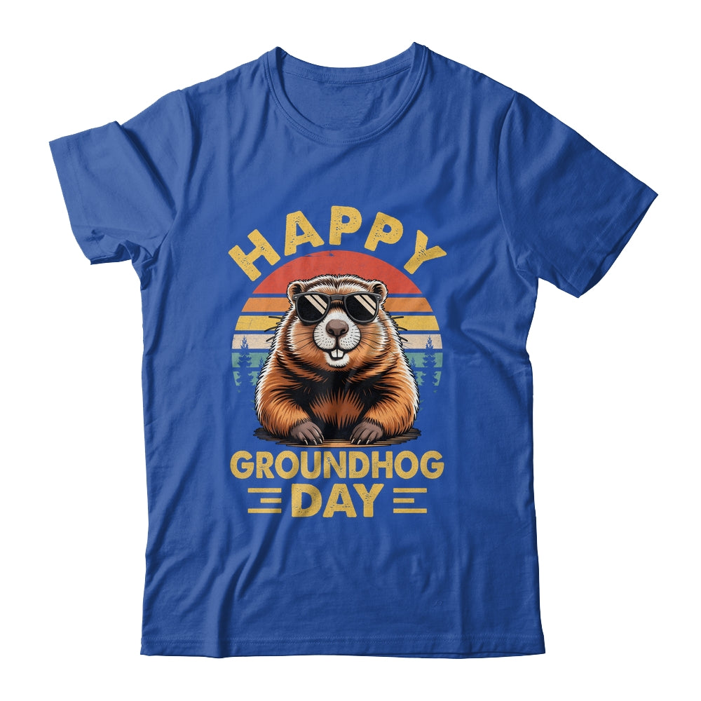 Vintage Happy Groundhog Day Animal Lover Men Women Boy Girl Shirt & Hoodie | teecentury