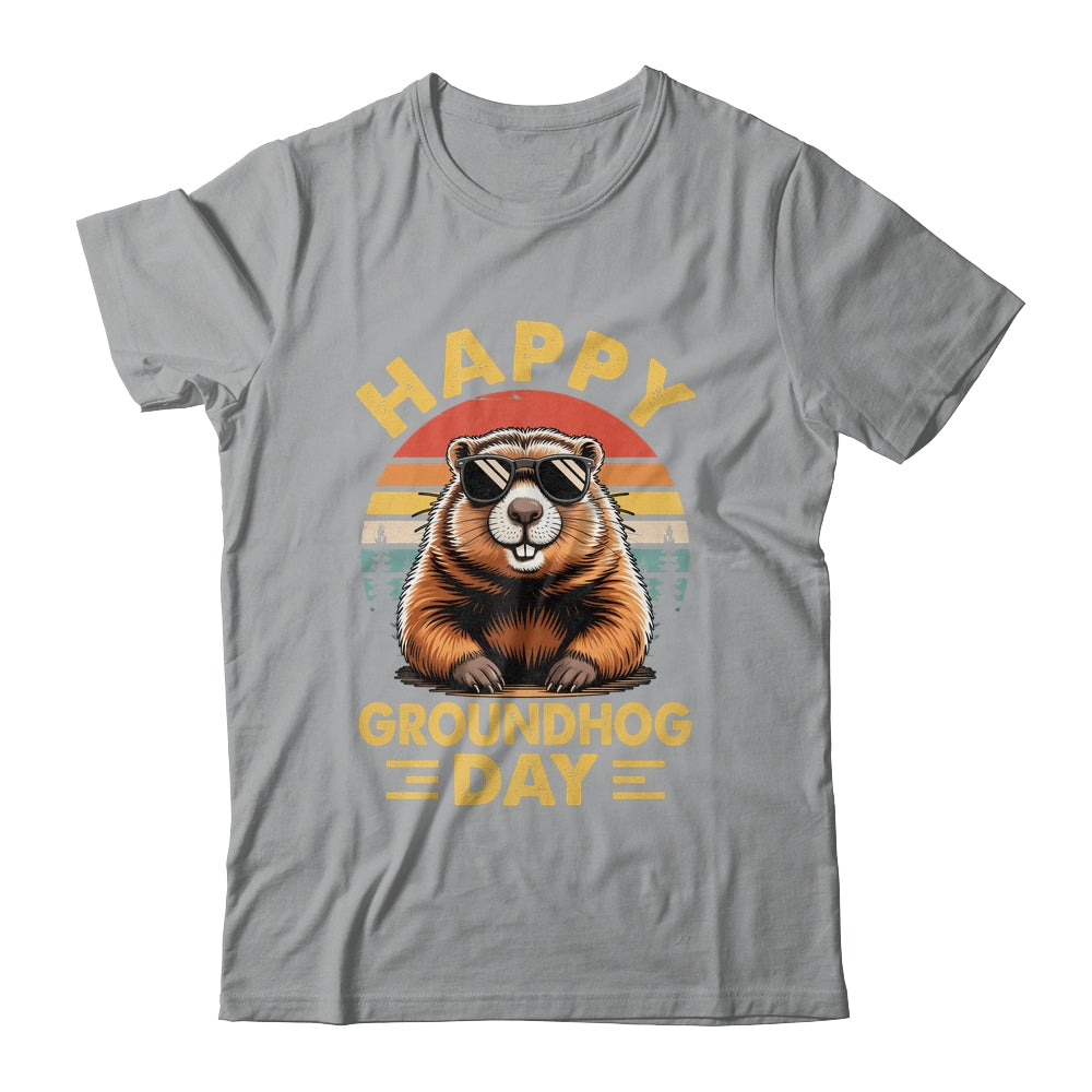 Vintage Happy Groundhog Day Animal Lover Men Women Boy Girl Shirt & Hoodie | teecentury