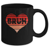 Vintage Heart Bruh Valentines Day Boys Mens Kids Funny Mug | teecentury
