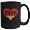 Vintage Heart Bruh Valentines Day Boys Mens Kids Funny Mug | teecentury
