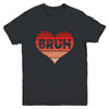 Vintage Heart Bruh Valentines Day Boys Mens Kids Funny Youth Shirt | teecentury