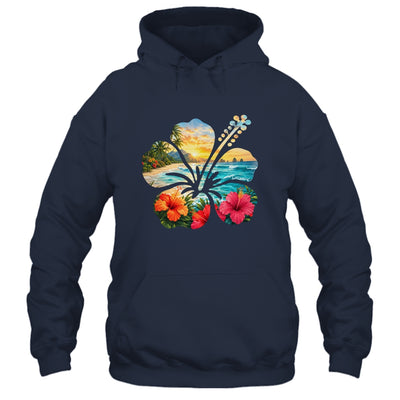 Vintage Hibiscus Flower Beach Summer Aloha Hawaiian Vacation Shirt & Tank Top | teecentury