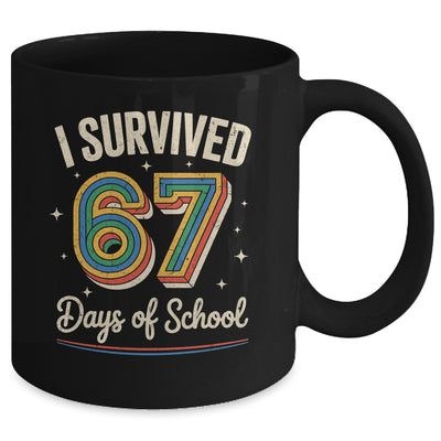 Vintage I Survived 67 Days Of School Teachers Students Mug | teecentury