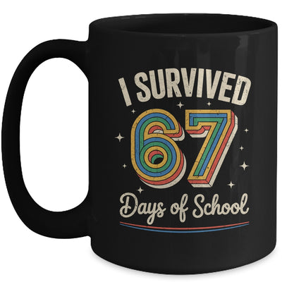 Vintage I Survived 67 Days Of School Teachers Students Mug | teecentury