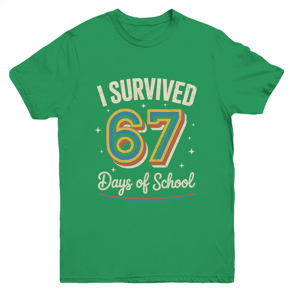 Vintage I Survived 67 Days Of School Teachers Students Youth Shirt | teecentury