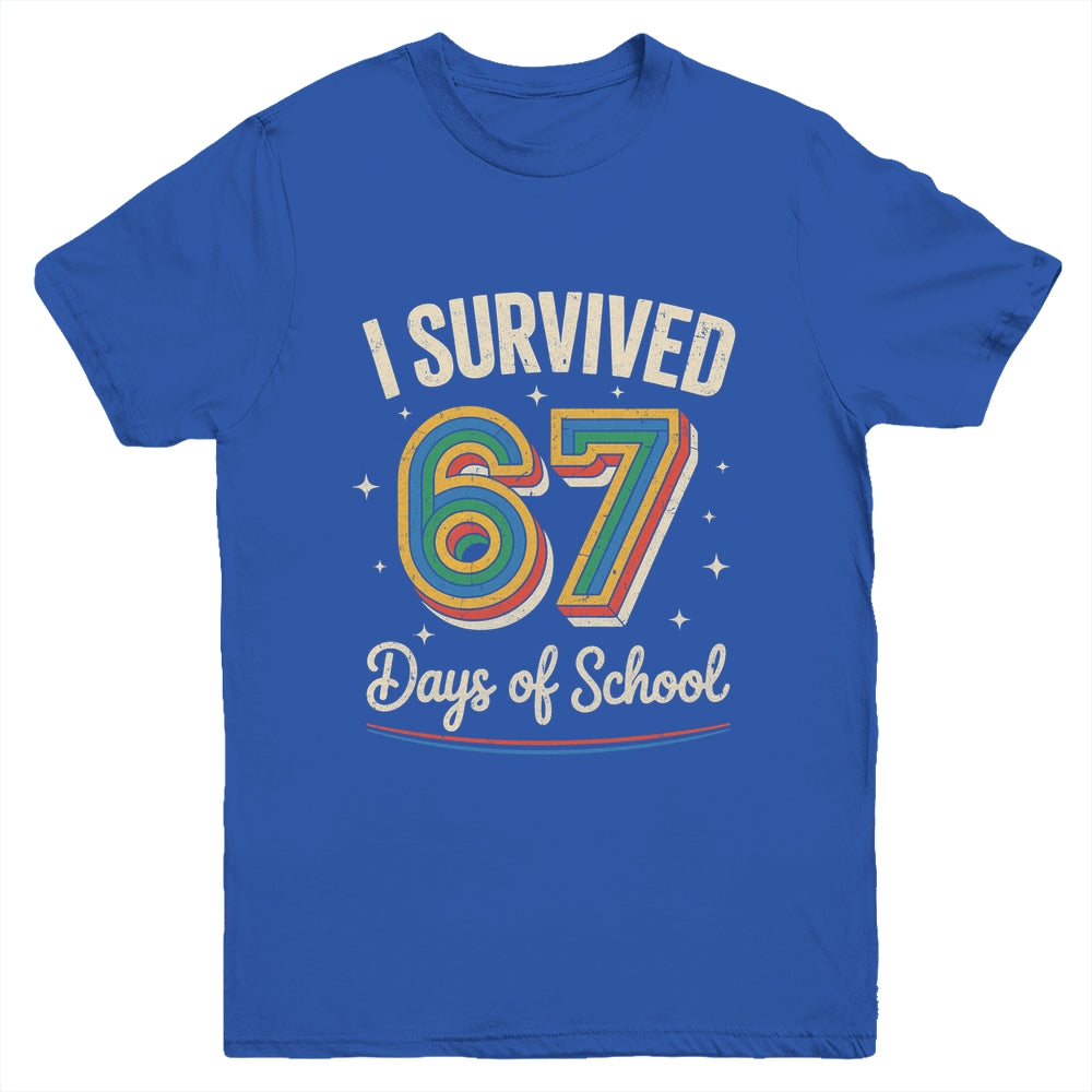 Vintage I Survived 67 Days Of School Teachers Students Youth Shirt | teecentury