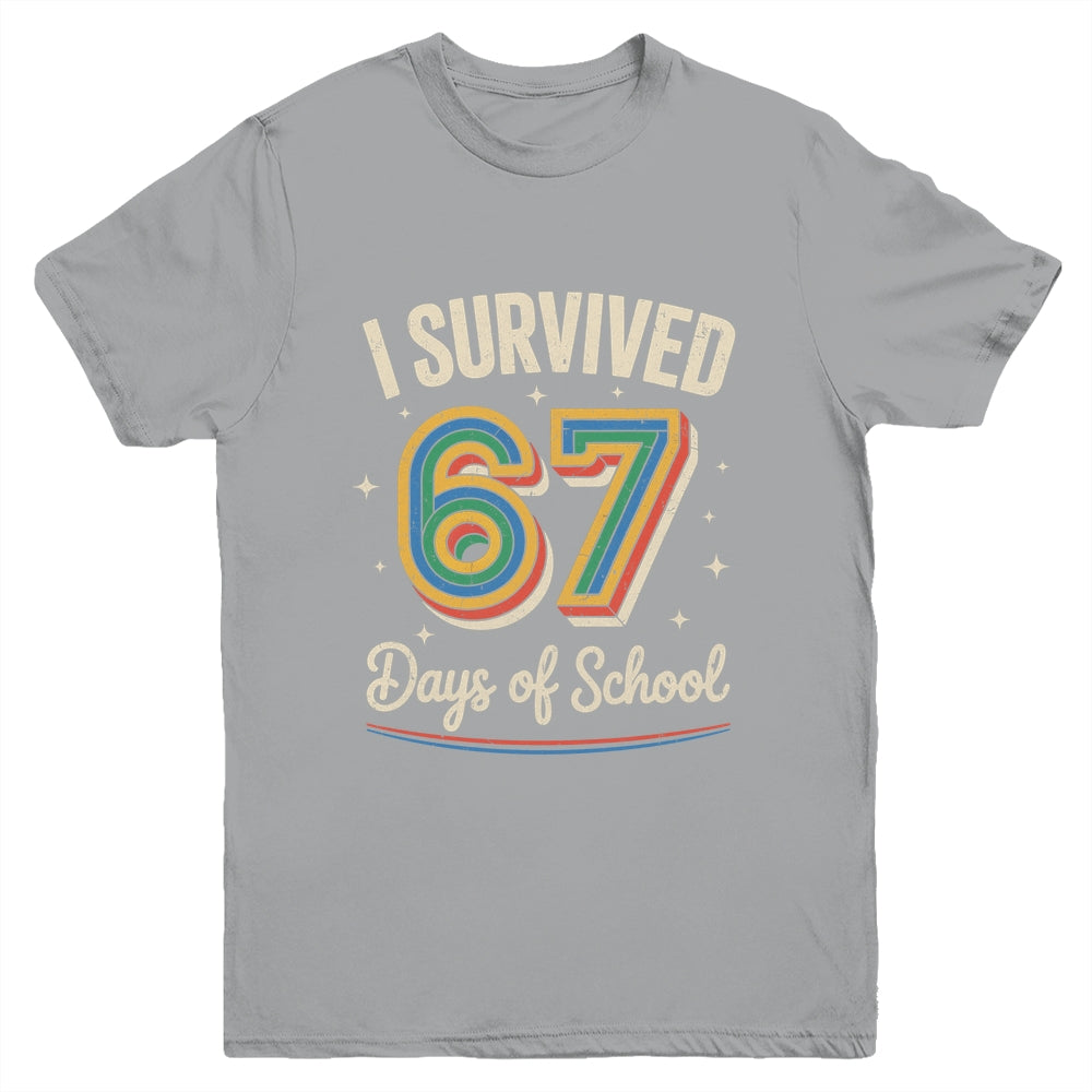 Vintage I Survived 67 Days Of School Teachers Students Youth Shirt | teecentury