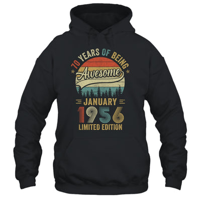 Vintage January 1956 70 Years Old 70th Birthday Men Women Shirt & Hoodie | teecentury