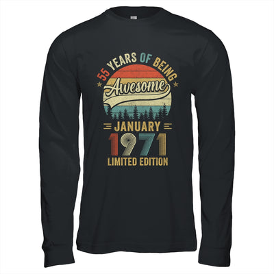 Vintage January 1971 55 Years Old 55th Birthday Men Women Shirt & Hoodie | teecentury