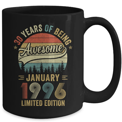 Vintage January 1996 30 Years Old 30th Birthday Men Women Mug | teecentury