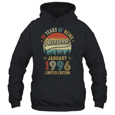 Vintage January 1996 30 Years Old 30th Birthday Men Women Shirt & Hoodie | teecentury