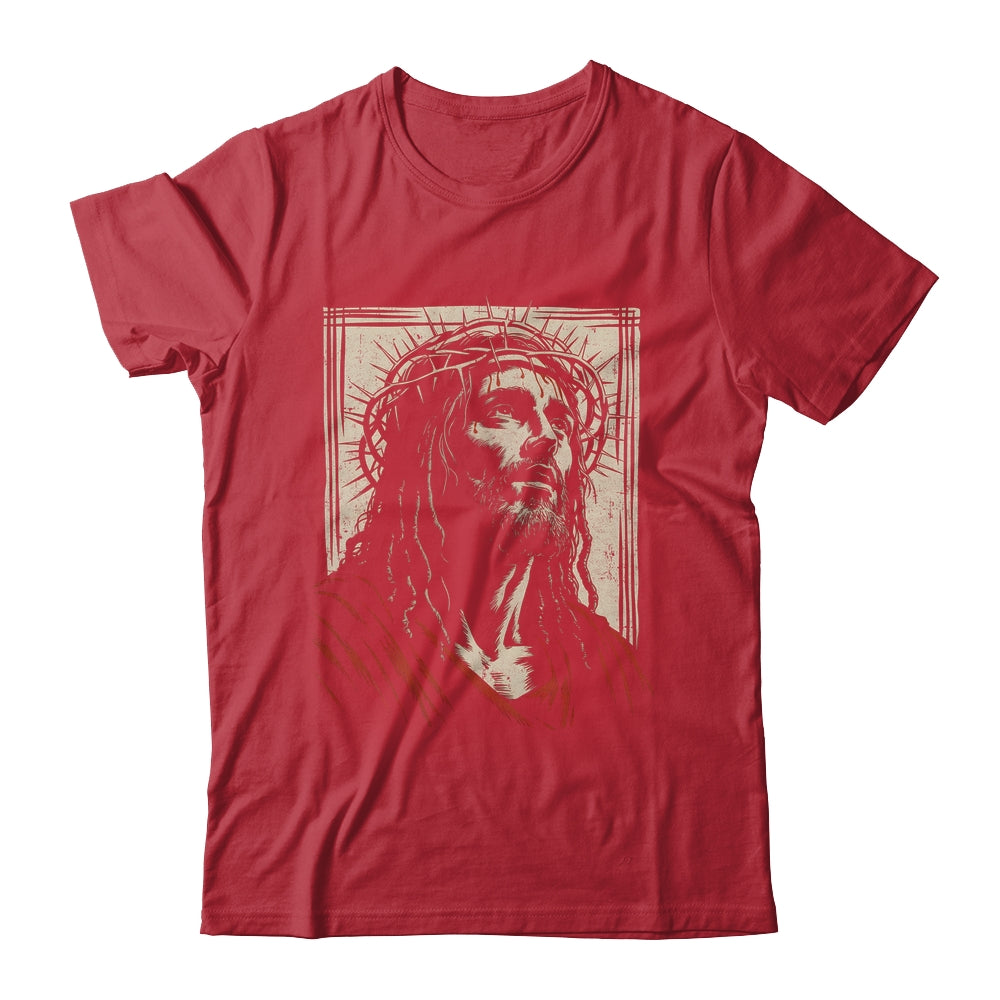 Vintage Jesus Crown Of Thorns Christian For Men Women Kids Shirt & Hoodie | teecentury