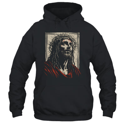 Vintage Jesus Crown Of Thorns Christian For Men Women Kids Shirt & Hoodie | teecentury