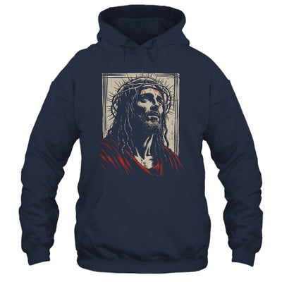 Vintage Jesus Crown Of Thorns Christian For Men Women Kids Shirt & Hoodie | teecentury