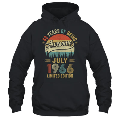 Vintage July 1966 60 Years Old 60th Birthday Men Women Shirt & Hoodie | teecentury