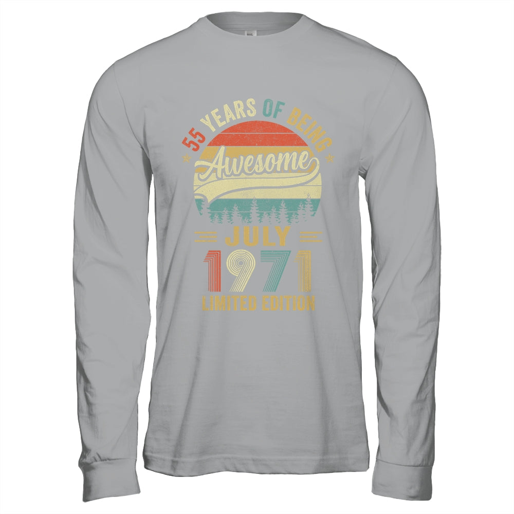 Vintage July 1971 55 Years Old 55th Birthday Men Women Shirt & Hoodie | teecentury