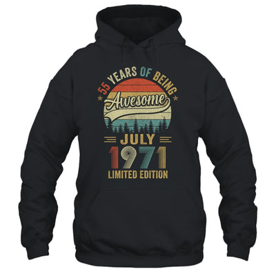 Vintage July 1971 55 Years Old 55th Birthday Men Women Shirt & Hoodie | teecentury