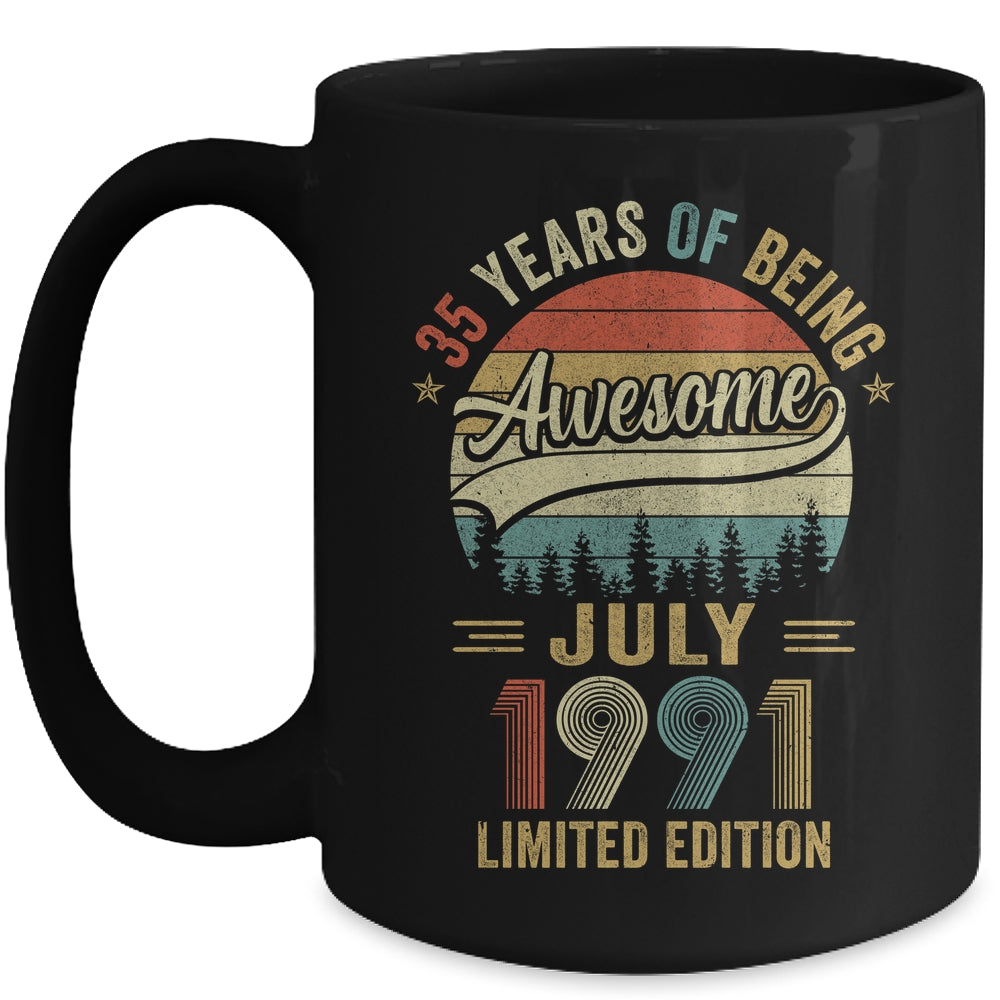 Vintage July 1991 35 Years Old 35th Birthday Men Women Mug | teecentury