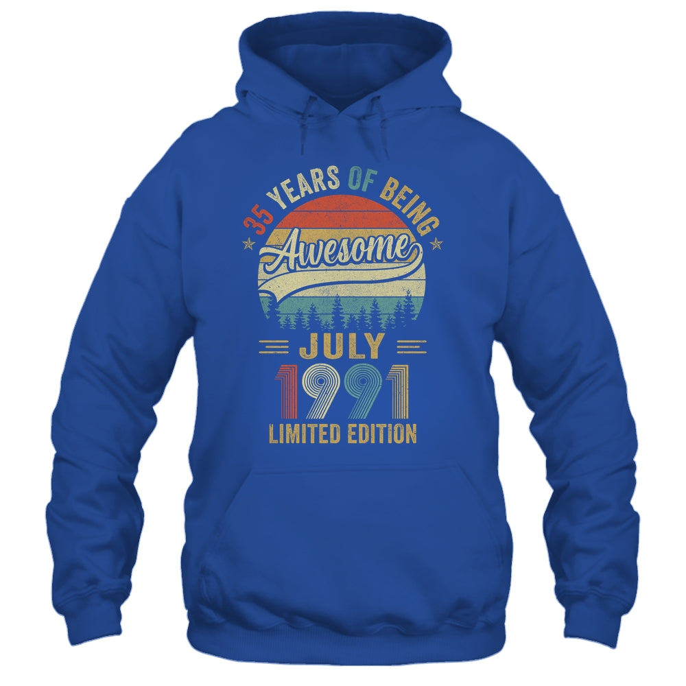 Vintage July 1991 35 Years Old 35th Birthday Men Women Shirt & Hoodie | teecentury