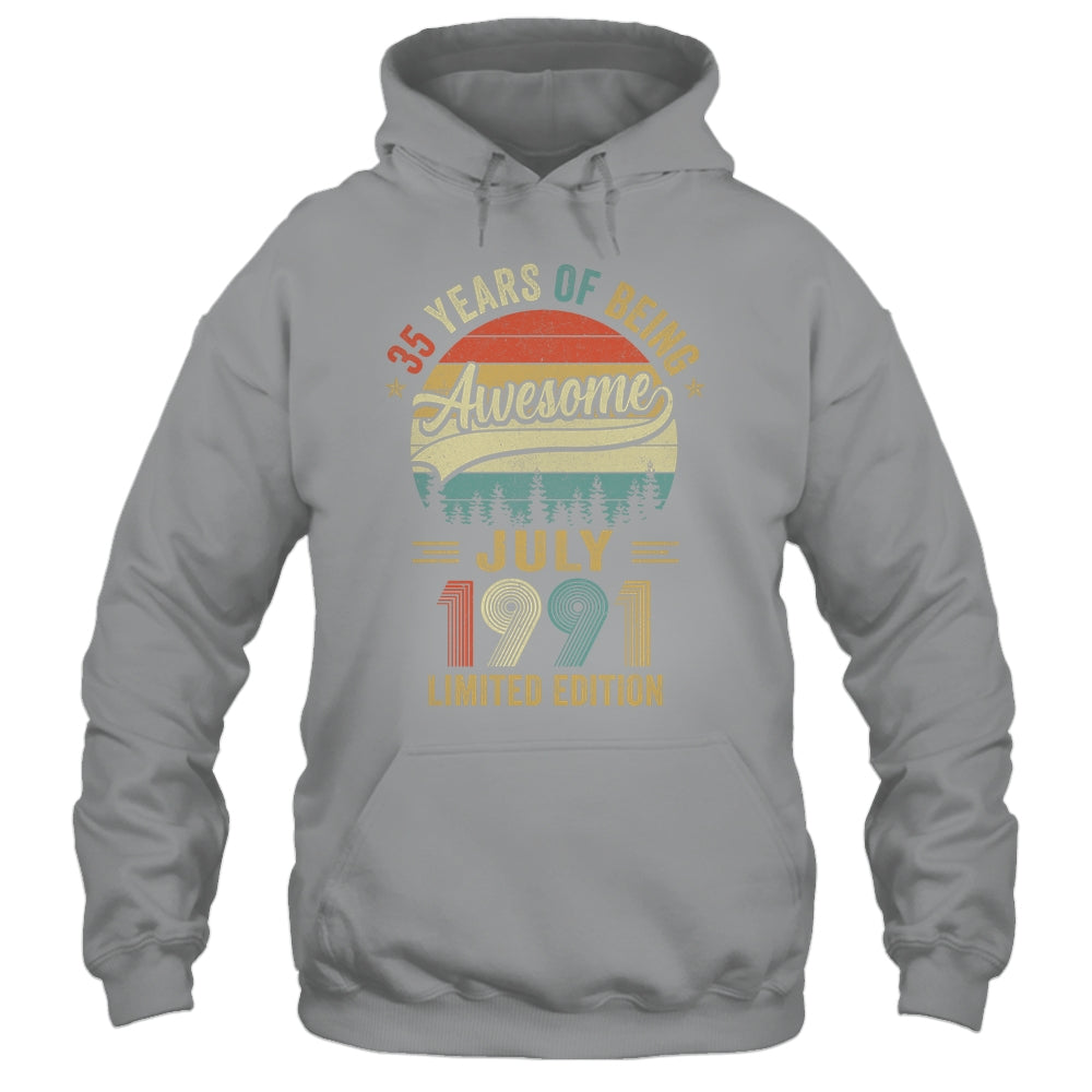 Vintage July 1991 35 Years Old 35th Birthday Men Women Shirt & Hoodie | teecentury