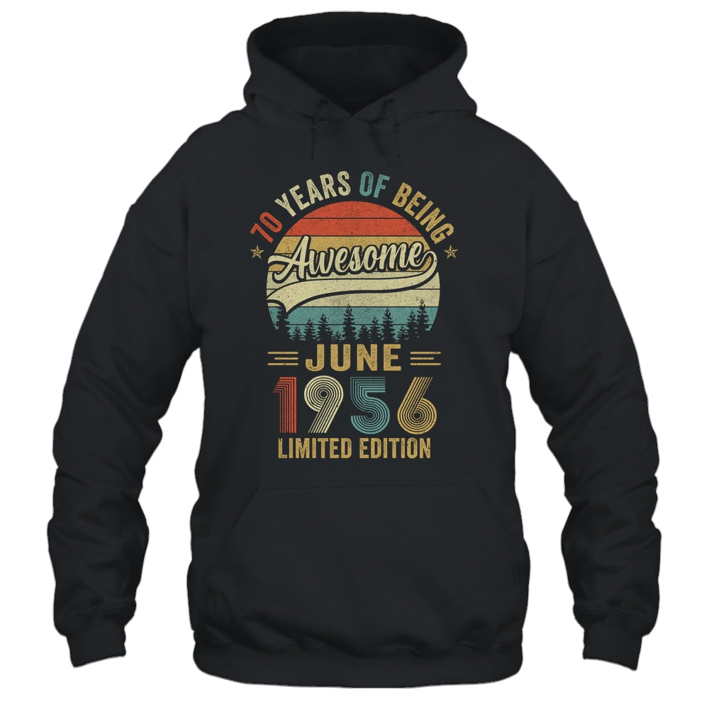 Vintage June 1956 70 Years Old 70th Birthday Men Women Shirt & Hoodie | teecentury
