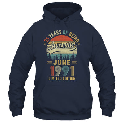 Vintage June 1991 35 Years Old 35th Birthday Men Women Shirt & Hoodie | teecentury