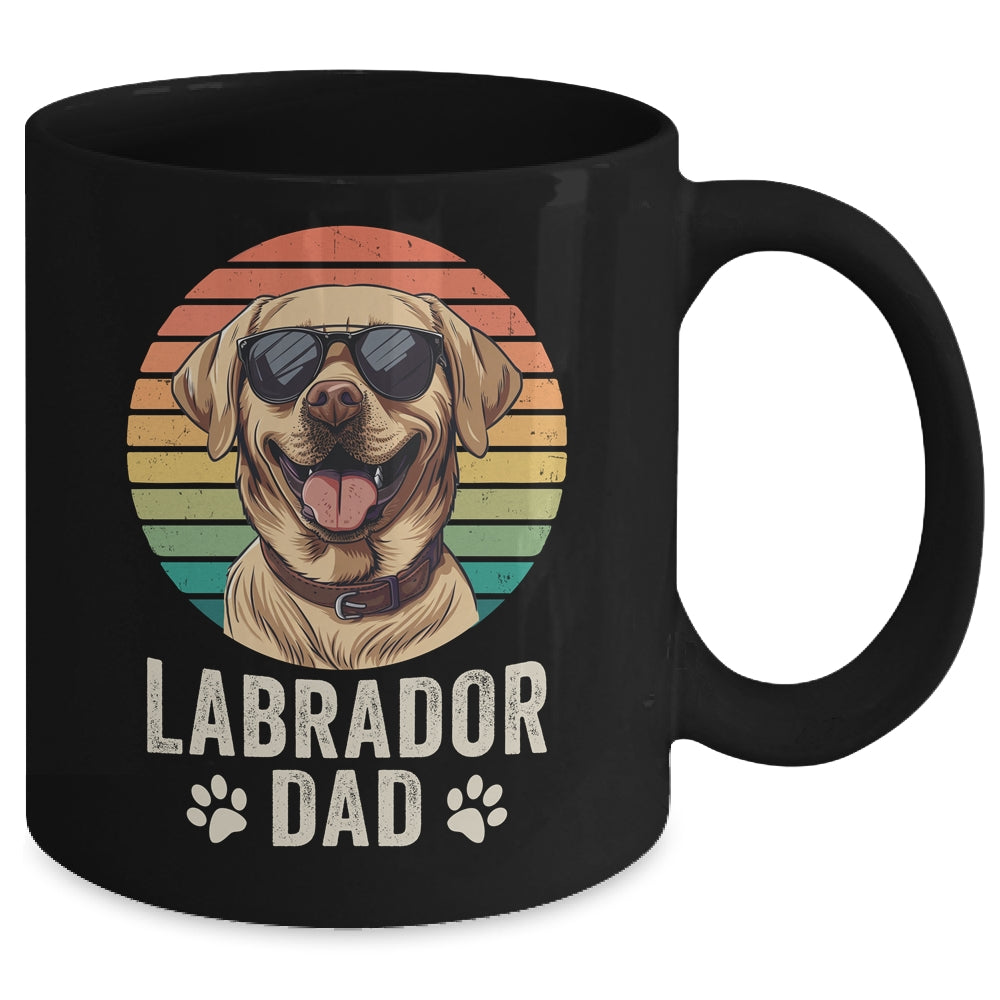 Vintage Labrador Dad For Fathers Day Dog Lover Funny Mug | teecentury