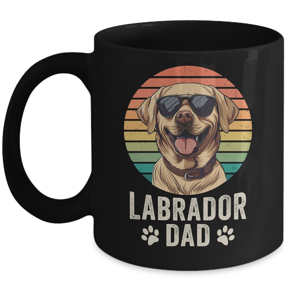 Vintage Labrador Dad For Fathers Day Dog Lover Funny Mug | teecentury