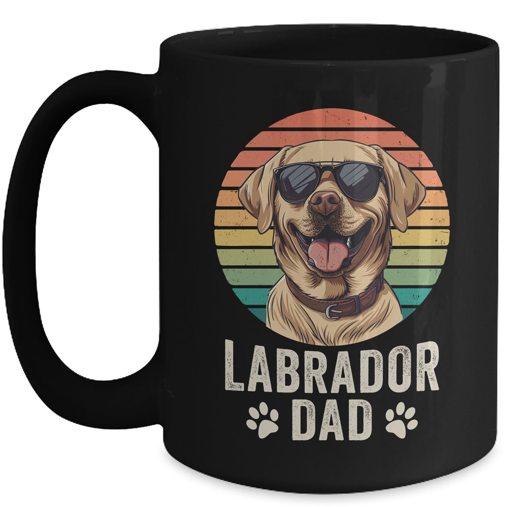 Vintage Labrador Dad For Fathers Day Dog Lover Funny Mug | teecentury